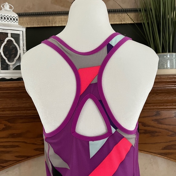 Nike Dri-Fit Geometric Racerback Activewear Tank Top Sz. L - Picture 5 of 10